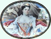 Murano, Andrea da Portrait of Catherine I in front of Ekaterinhov painting